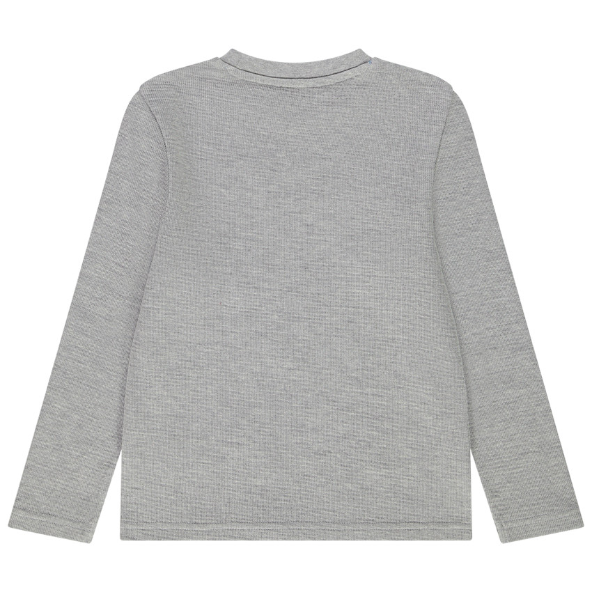 T-shirt manches longues en jersey fantaisie print et broderies pour garçon 