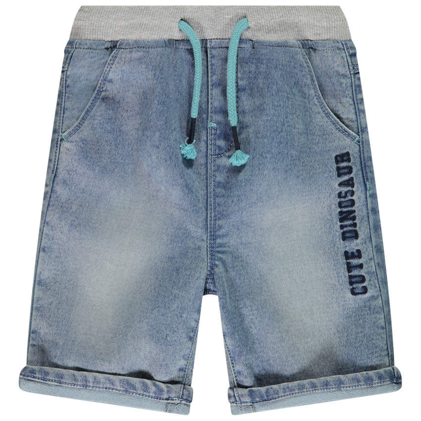 Bermuda effet jean dinosaure pour bébé garçon 