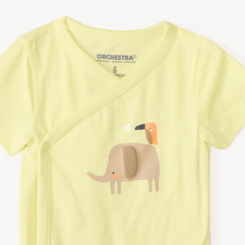 Set van 5 baby jongens rompers met fantasie safari-motieven (verschillende sluitingen afhankelijk van de leeftijd) 