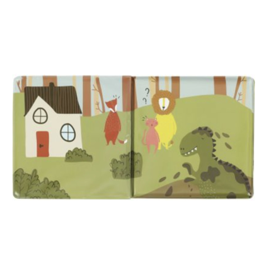 Livre de bain qui change de couleur Les aventures de Mr. Dino dans la boue 