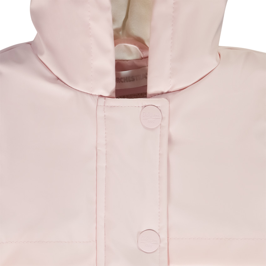 Parka gom effen gewatteerd en gevoerd voor meisjes 