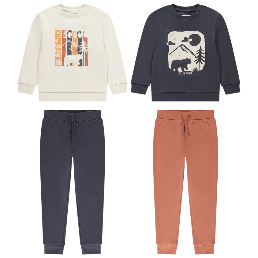 Set van 2 sets joggingbroeken verwisselbaar voor jongen 
