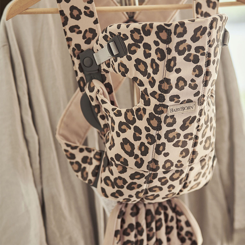 Porte-bébé Mini en coton - Beige/Léopard 