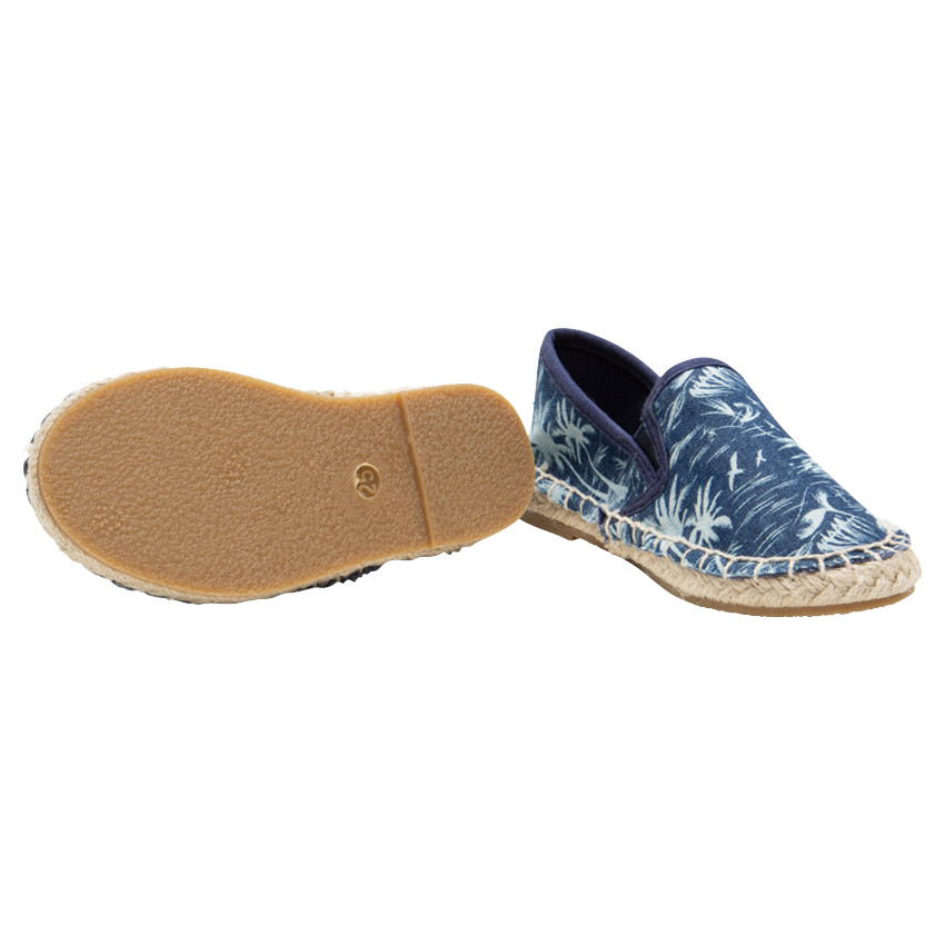 Espadrilles van linnen met palmboomprint "all-over" 