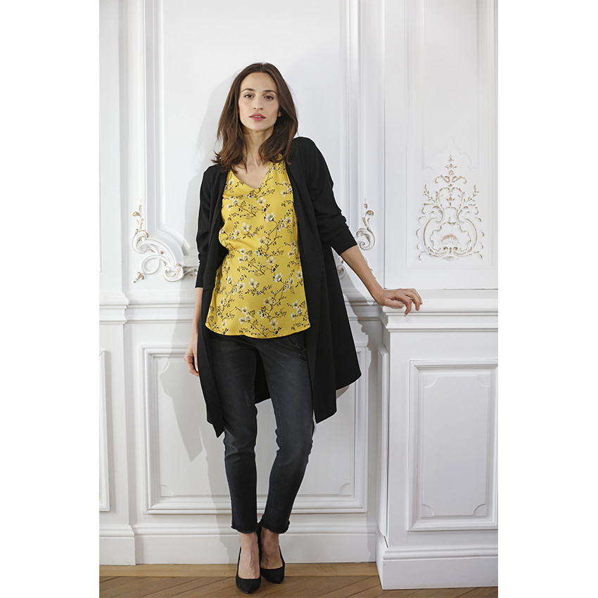 Zwangerschapstop met bloemenprint  