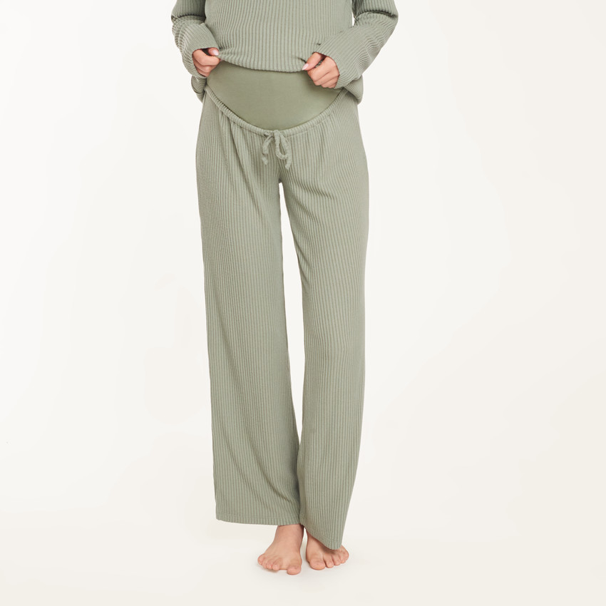 Materniteit geribbelde pyjama set 