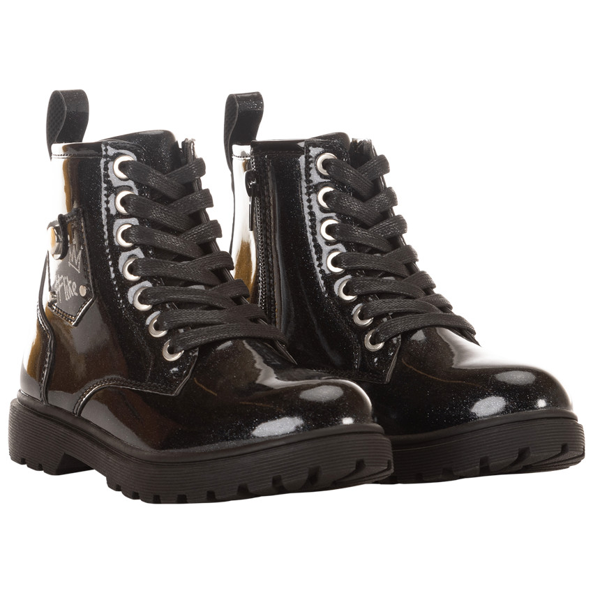 Booties met glanzende pailletten en patch voor meisjes 