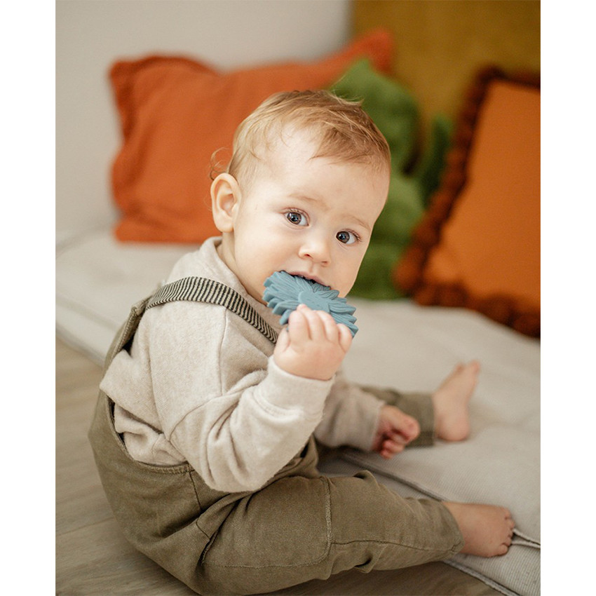 Anneau de dentition silicone Tournesol Bleu 