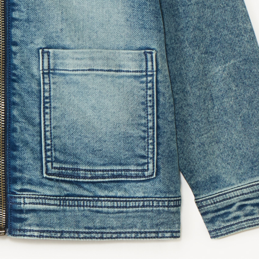 Veste en jean avec capuche amovible pour garçon 