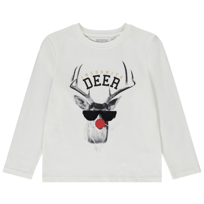 Langarm T-shirt met magische pailletten voor jongen 