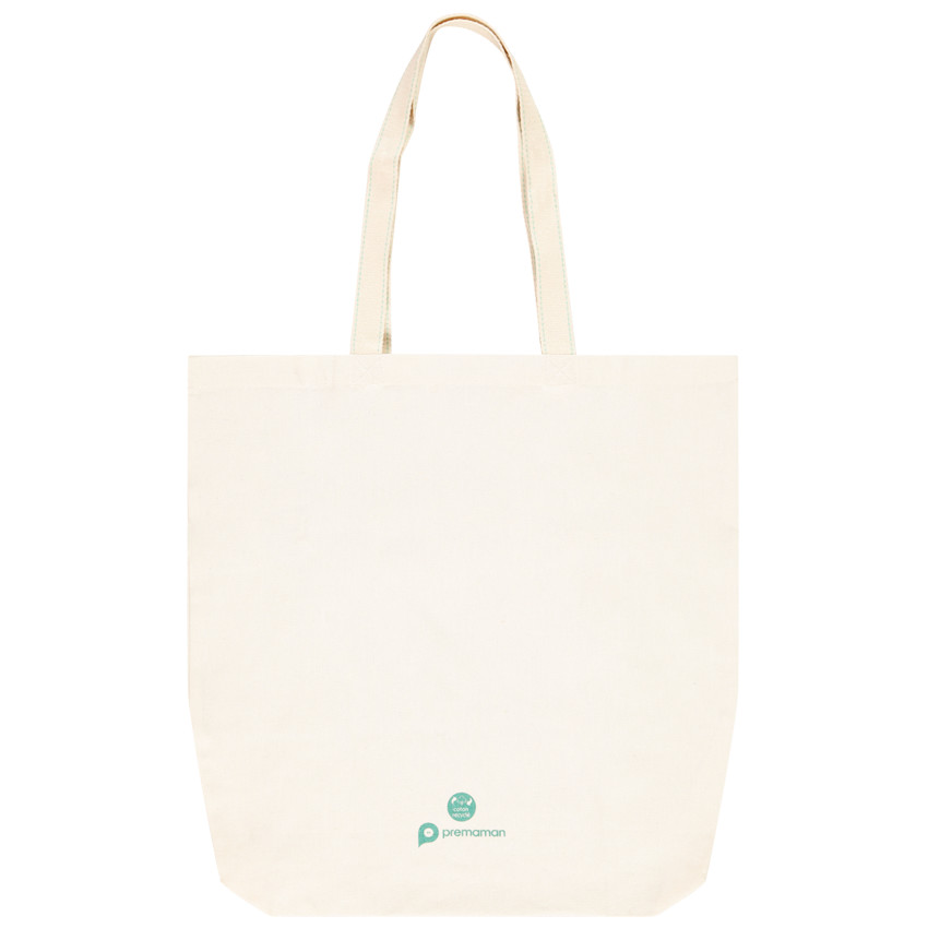 Tote bag en coton recyclé motif couronne de fleurs 