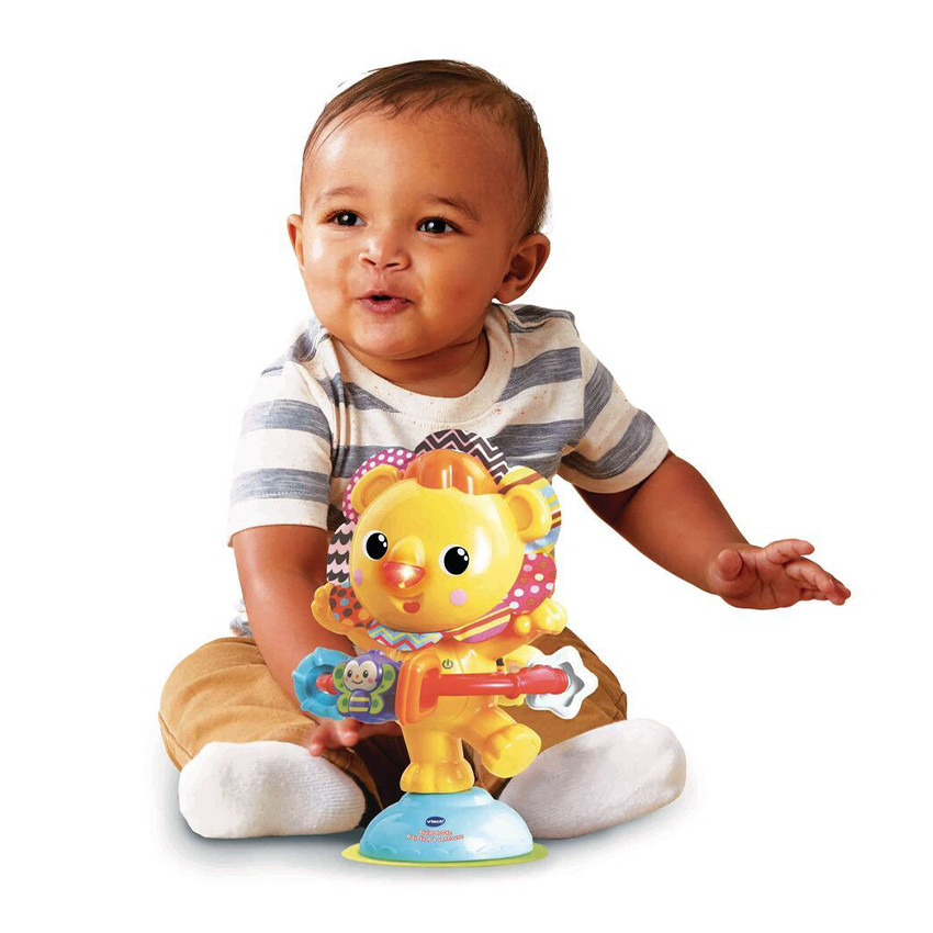 Jouet musical Hula-Hoop, P'tit lion à ventouse jaune 