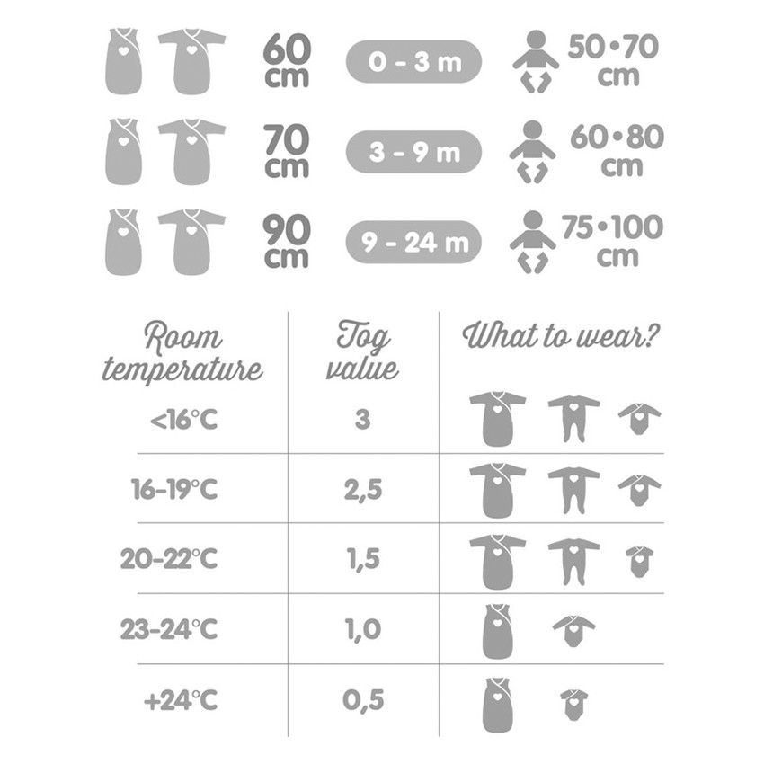 Gigoteuse sans manches 60 cm - Latte Square 