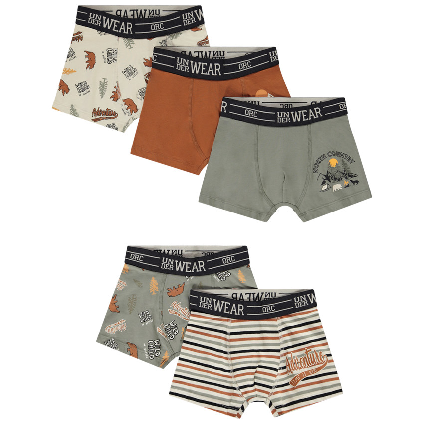 Set van 5 boxershorts met fantasie voor jongens 