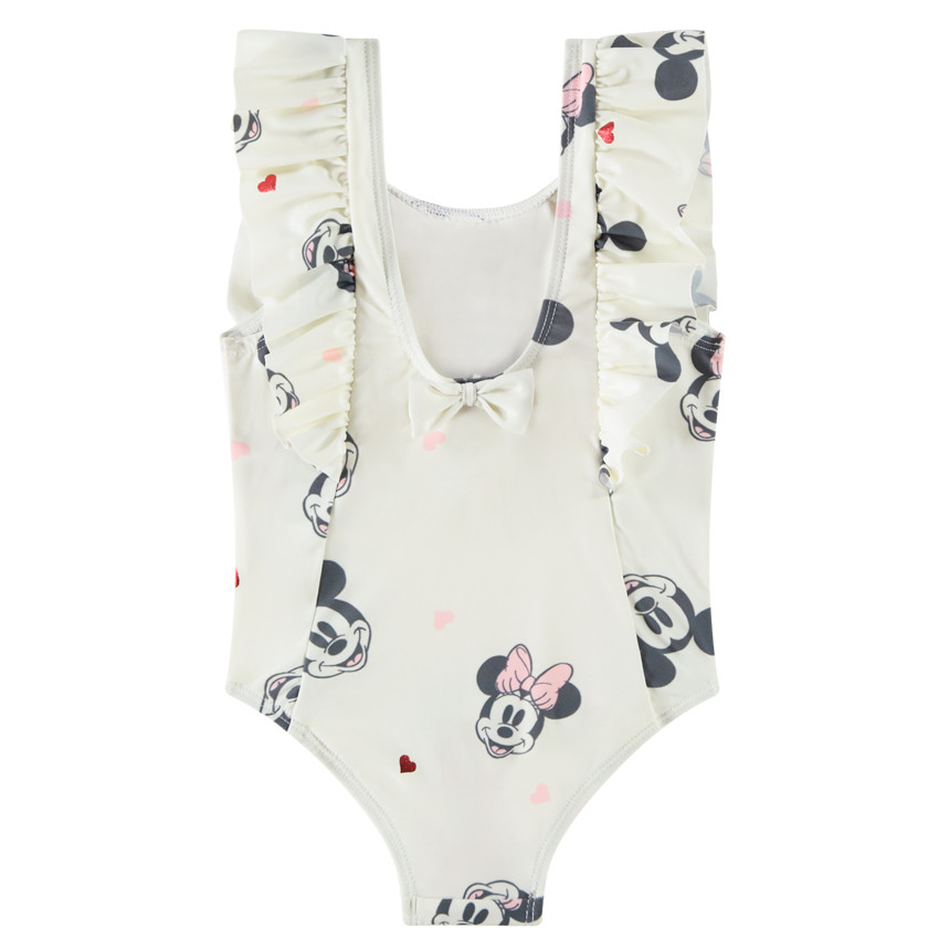 Maillot de bain 1 pièce Minnie Disney avec volants pour bébé fille  