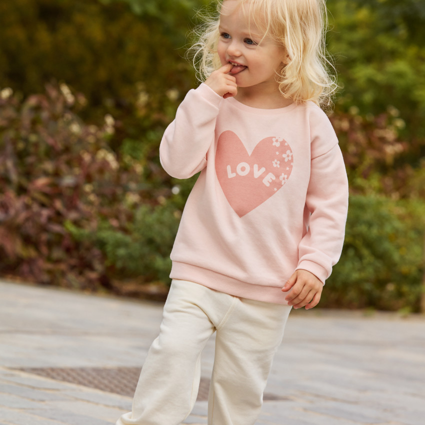 Sweatshirt met hartprint "Love" voor meisjes 