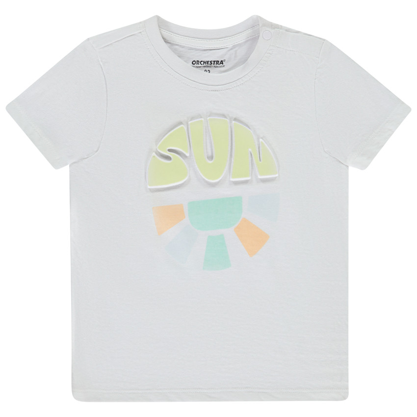 Korte mouwen T-shirt met reliëfprint voor jongen 