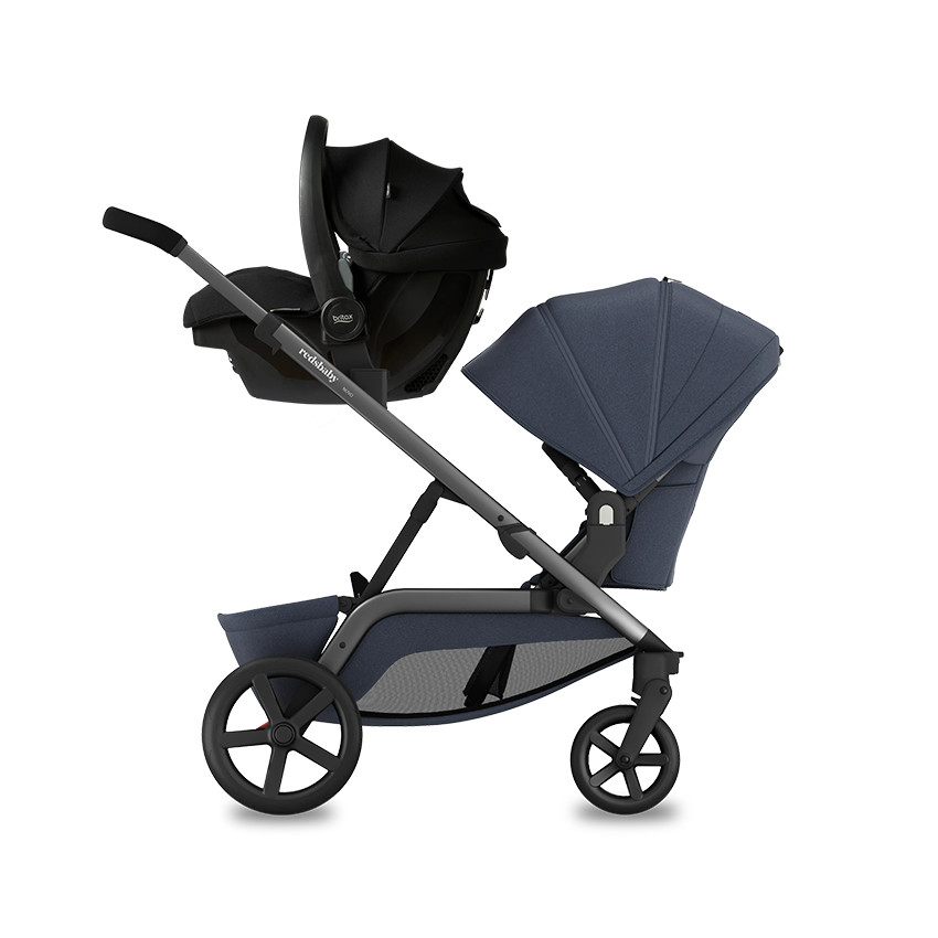 Poussette Nuvo transfomable Single-Double-Jumeaux Black 