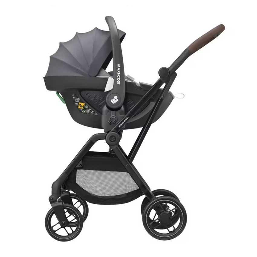 Poussette Leona 2 ultra compacte - Select Grey/ Brown leather 