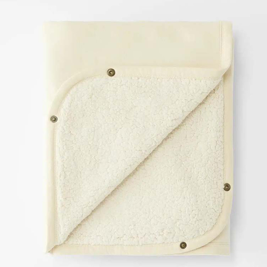 Couverture Teddy multifonctionnelle 95x75cm Off White  