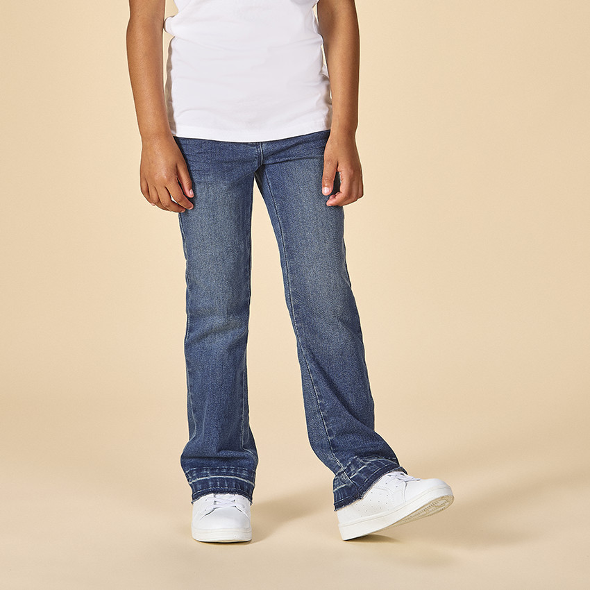 Jean en denim coupe évasé pour fille 