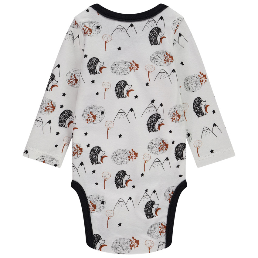 Body met lange mouwen en print van egels voor baby jongens 