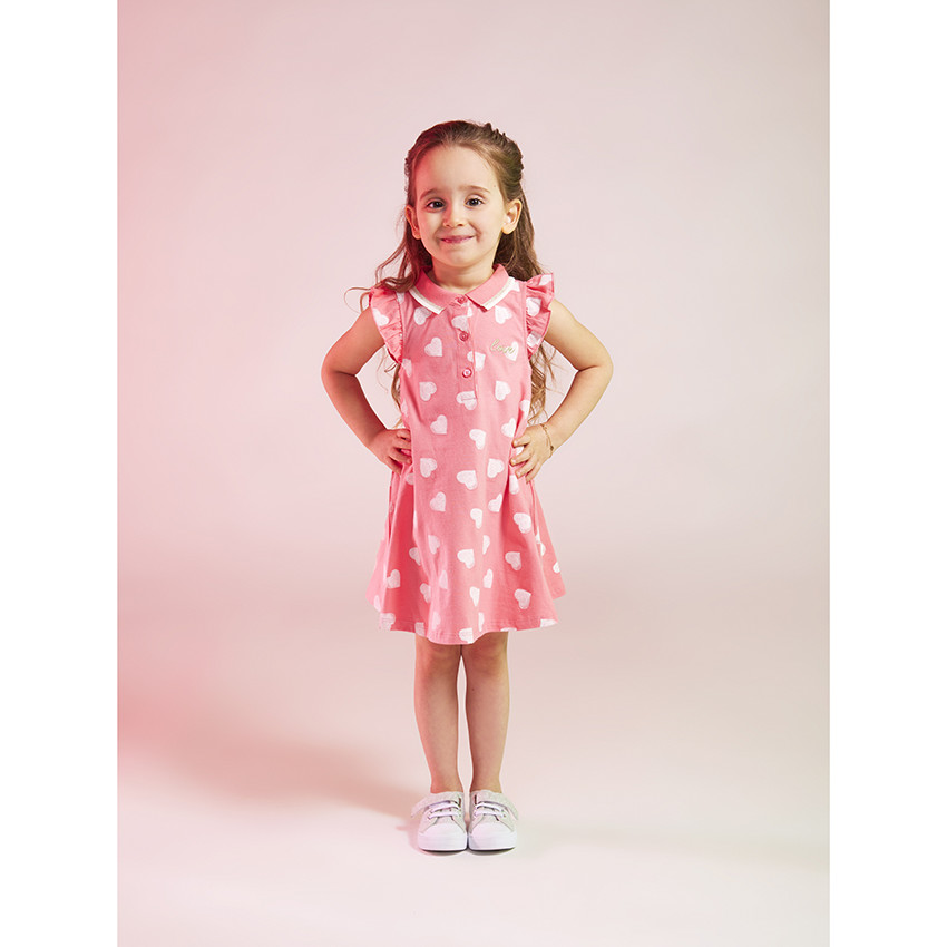 Robe polo en jersey imprimé pour fille 