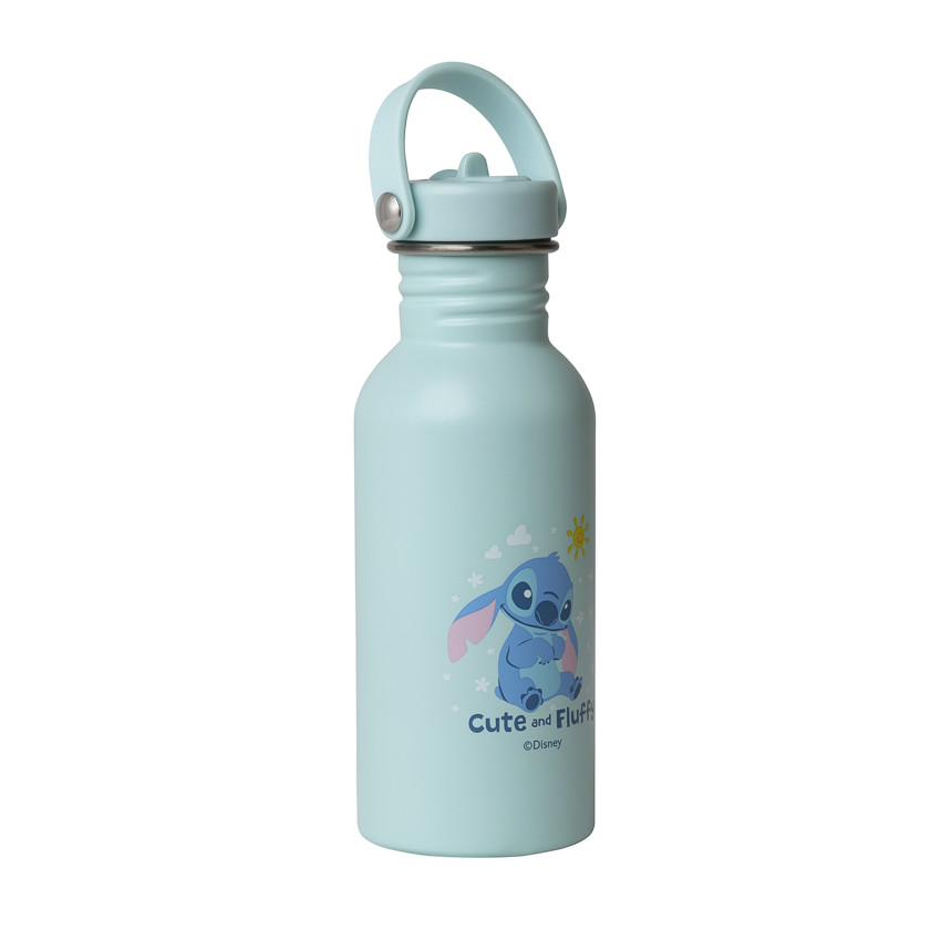 Gourde en inox avec paille 500ml Stitch Disney bleu 