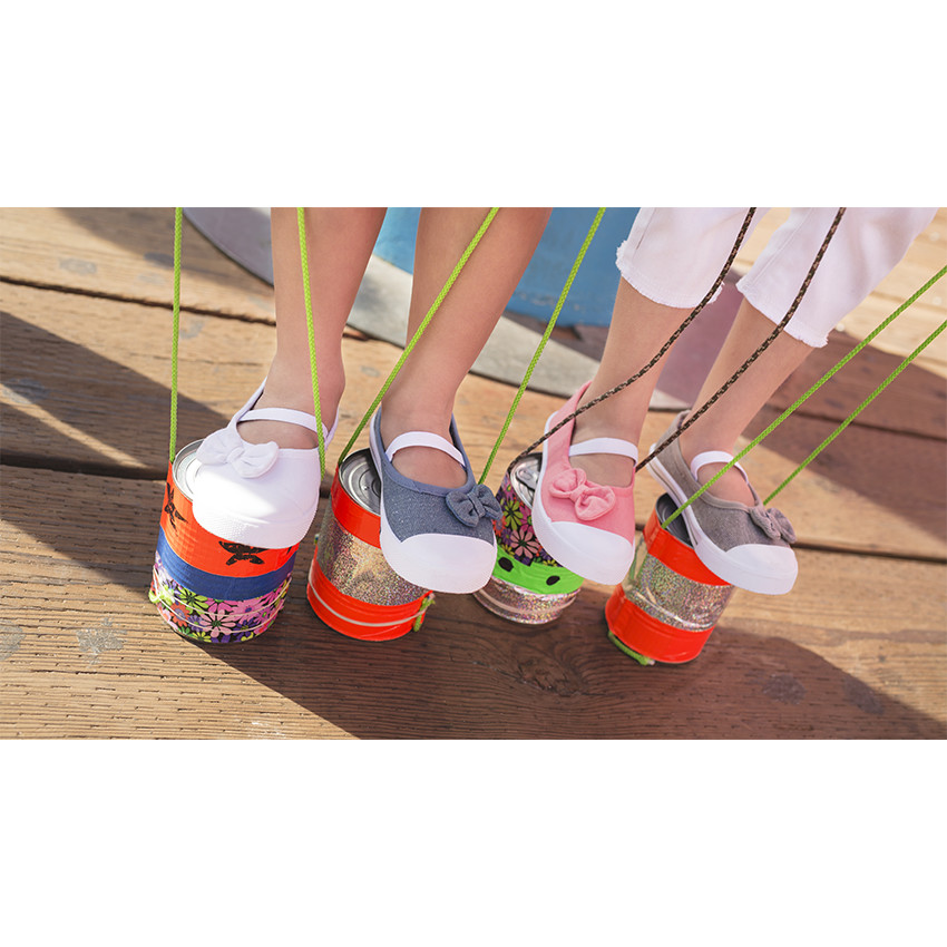 Babies en toile à élastique et nœud pour bébé fille 