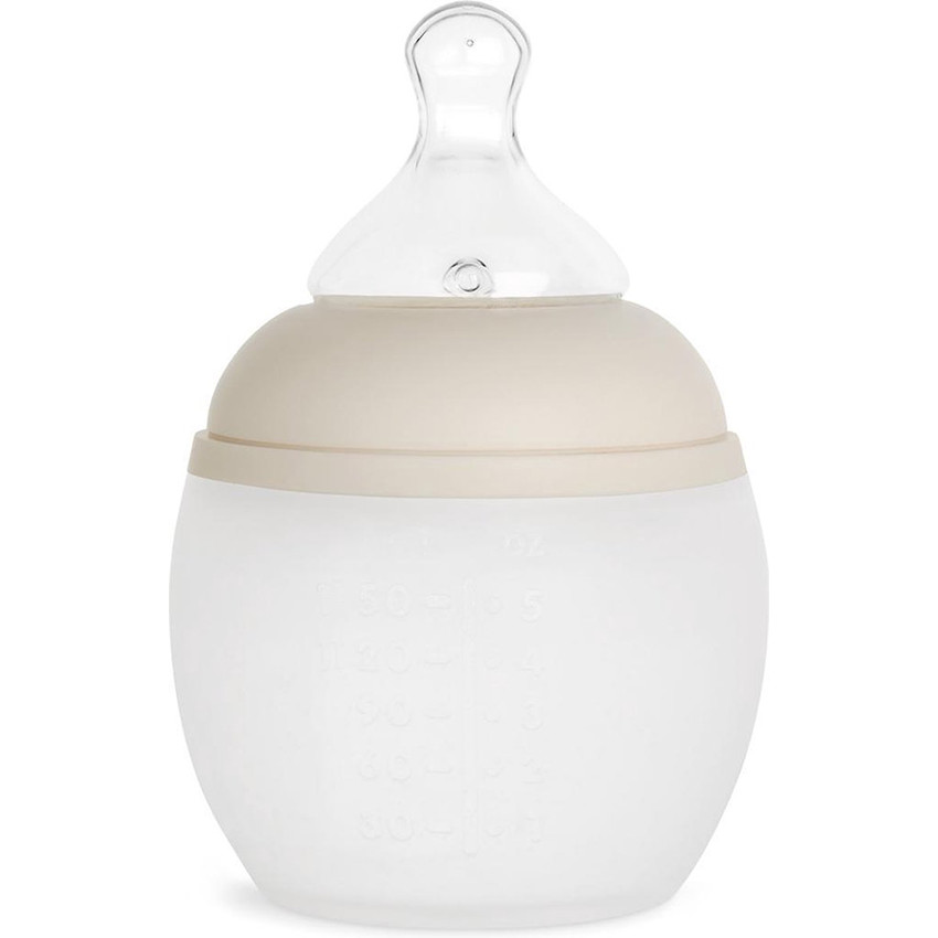 Biberon silicone 150 ml tétine débit lent Sand 