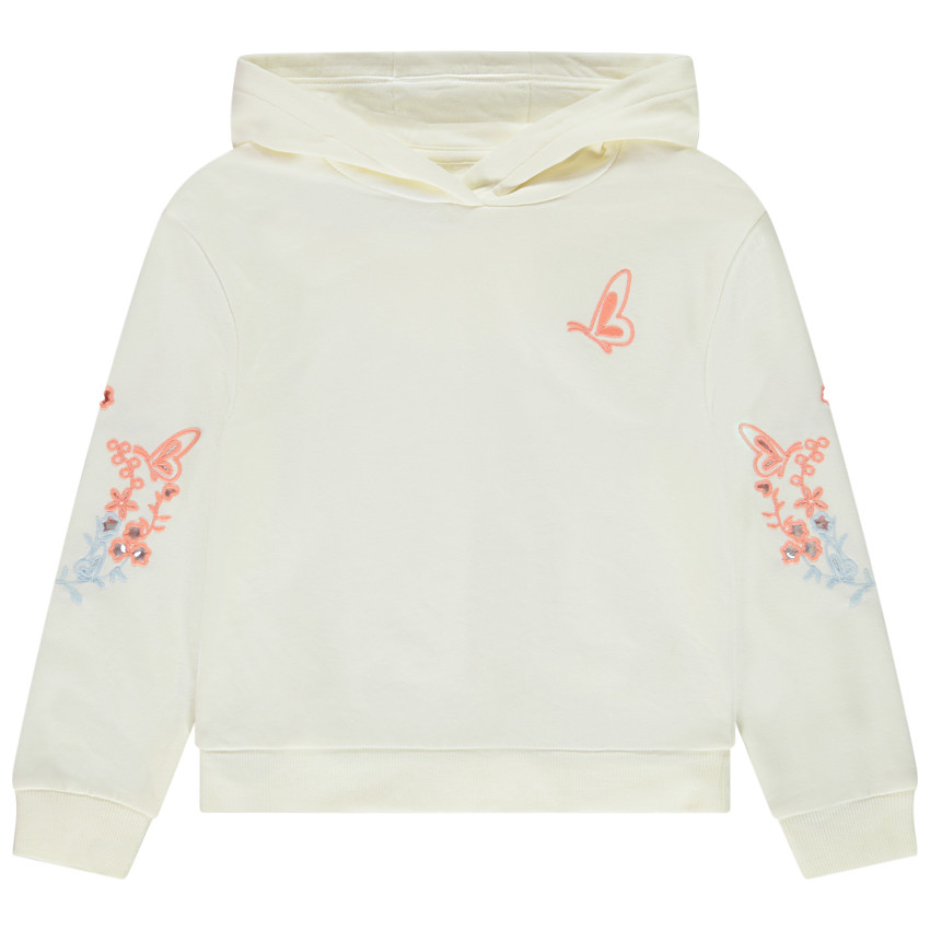 Sweat à capuche oversize avec broderies pour fille 