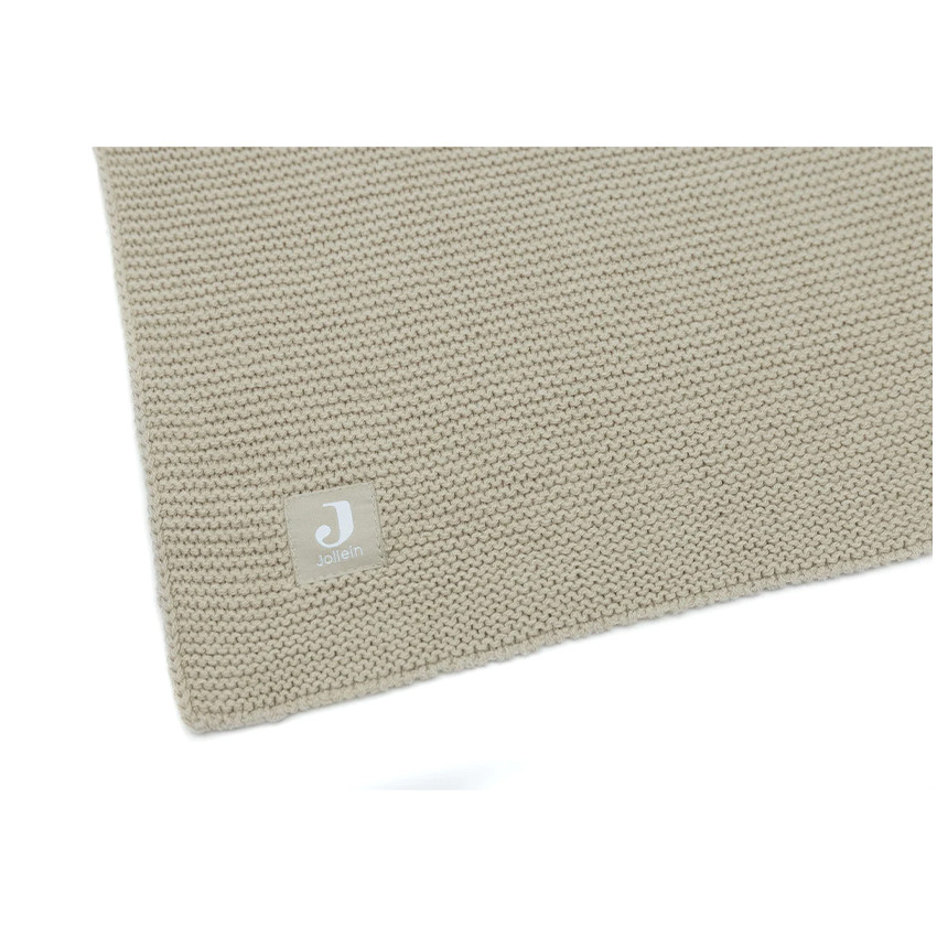 Deken wieg Basic Knit 75x100cm - Olijf Groen  