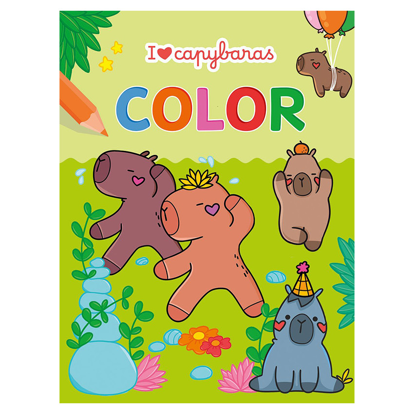 NL/FR Bloc de coloriage I love capybaras +4A / Kleurblok I love capybaras +4J 
