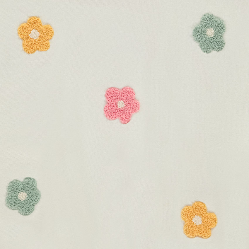 Ensemble sweat avec patch bouclettes fantaisie + caleçon pour bébé fille 