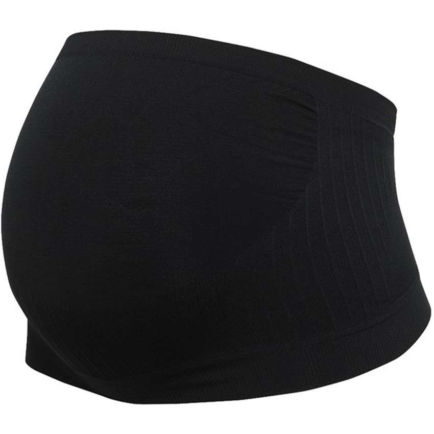 M - Ceinture de grossesse sans coutures avec support - Noir 