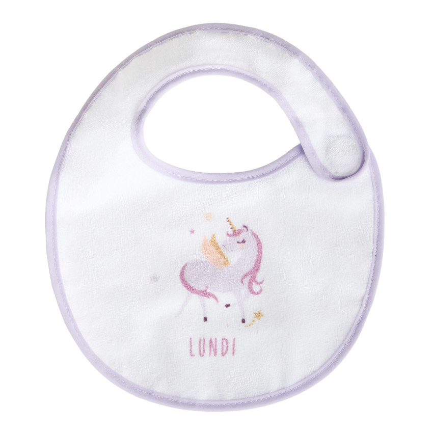 Set van 7 unicorn slabbetjes 