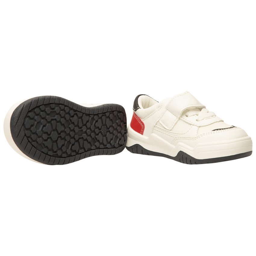 Lage sneakers met contrasterende inzetstukken voor babyjongen 