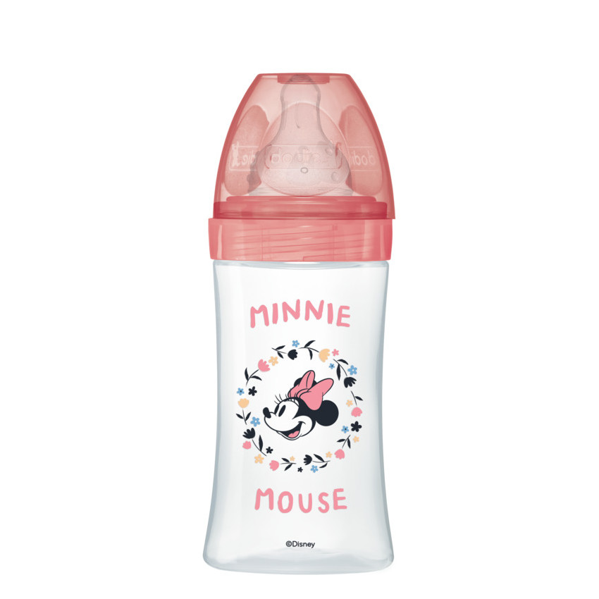 Biberon anti-colique Disney Minnie 270 ml 0-6 mois – Rose 