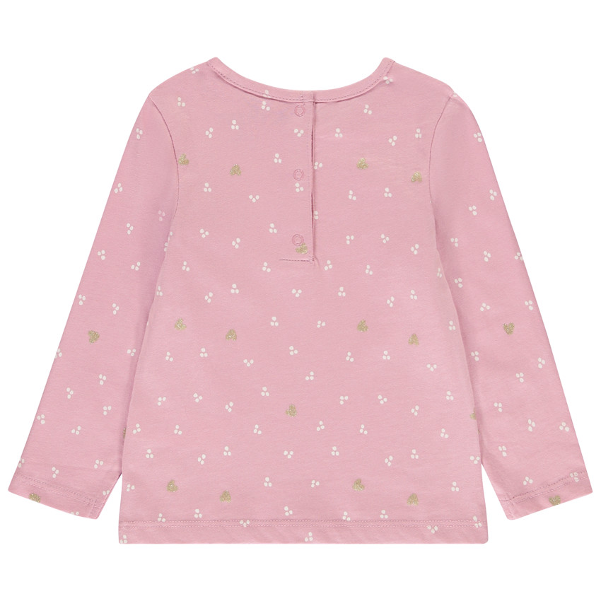 Set van 4 fantasiet-shirts met lange mouwen voor meisjes van baby 