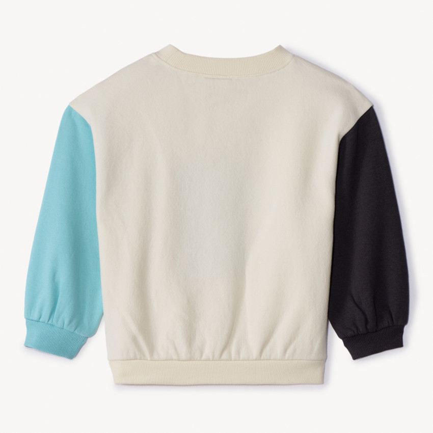Sweatshirt oversize met colour block effect Stitch Disney voor babyjongens 