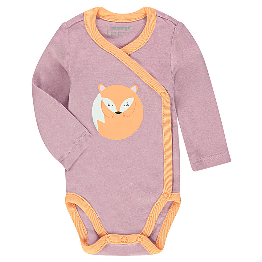 Lot de 5 bodies manches longues avec imprimés thème renard 