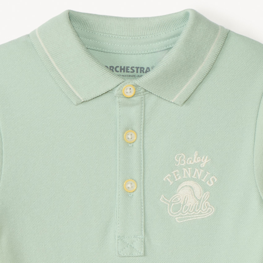 Polo manches courtes broderie tennis pour bébé garçon 
