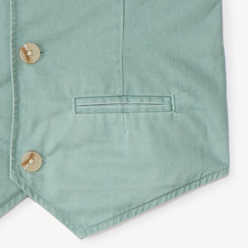 Gilet serveur en toile unie pour garçon 