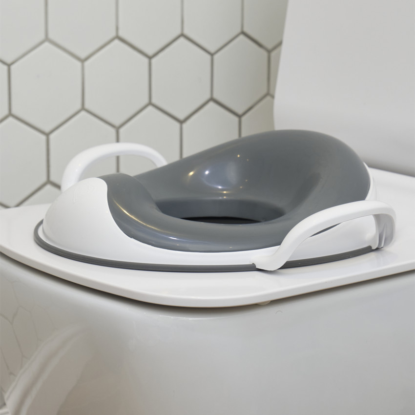 Réducteur de toilettes avec poignées Weepod - Gris/Blanc 