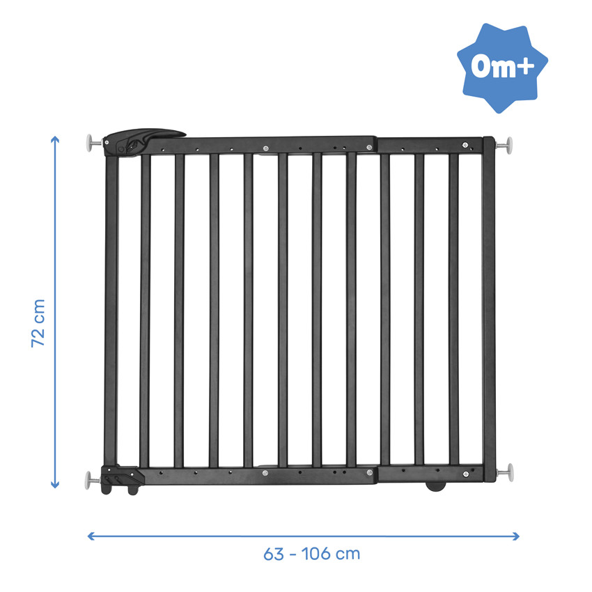 Barrière par pression déco Pop ajustable - Noir 