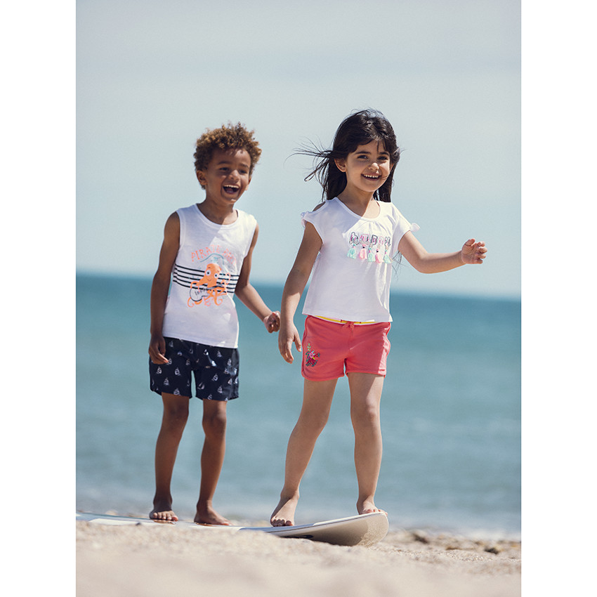 Short de bain imprimé bateaux pour enfant garçon 