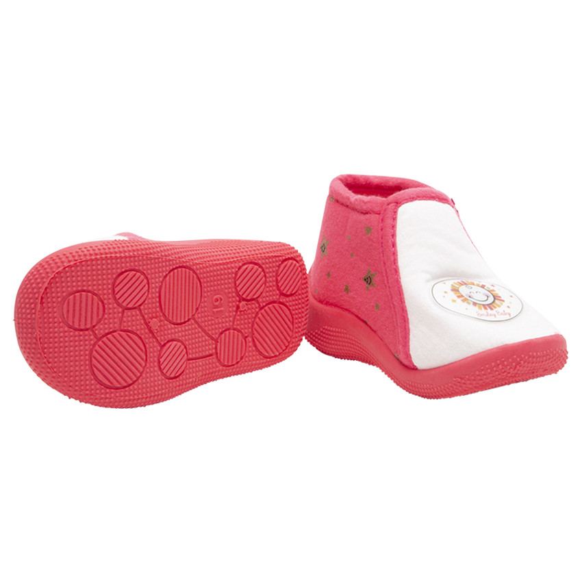 Chaussons forme bottillons avec étoiles et Smiley Baby printés 