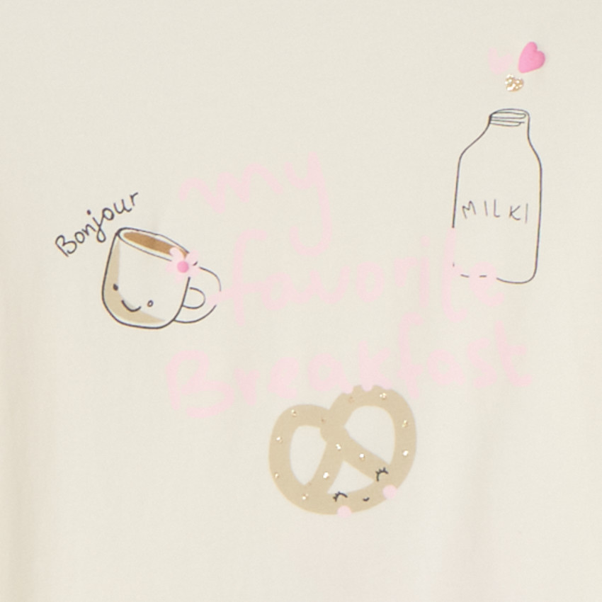 Set pyjama lang met kawaii pretzelmotief voor meisjes 