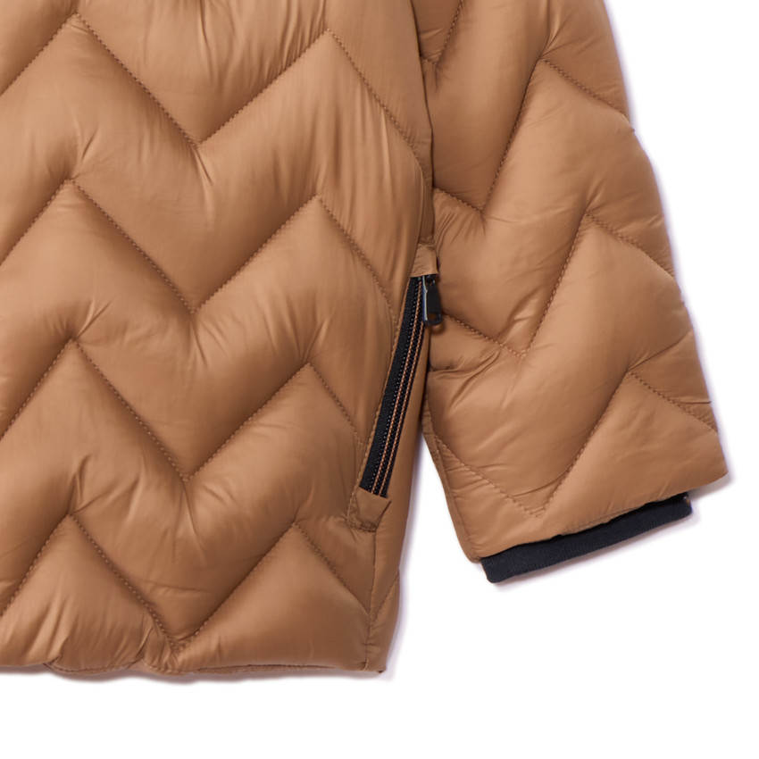 Doudoune doublée et unie effet croisillon fantaisie pour garçon  