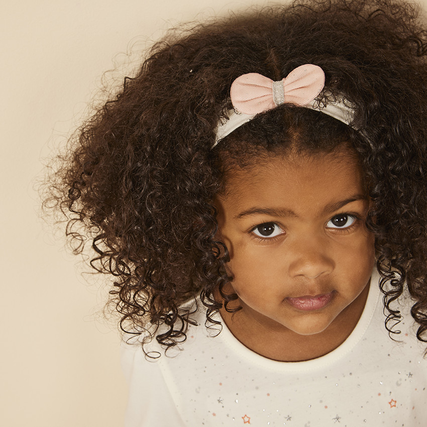 Ensemble 2 pièces robe avec tulle bicolore + bandeau pour bébé fille 